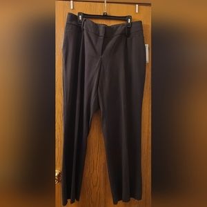 NWT Apt 9 women's curvy mid rise trouser Charcoal Gray size 16